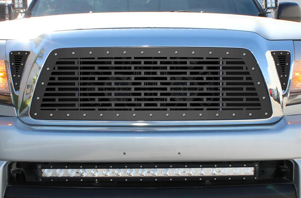 Toyota Tacoma Steel Grill ('05-'11) BRICK Pattern - RacerX Customs | Truck Graphics, Grilles and Accessories