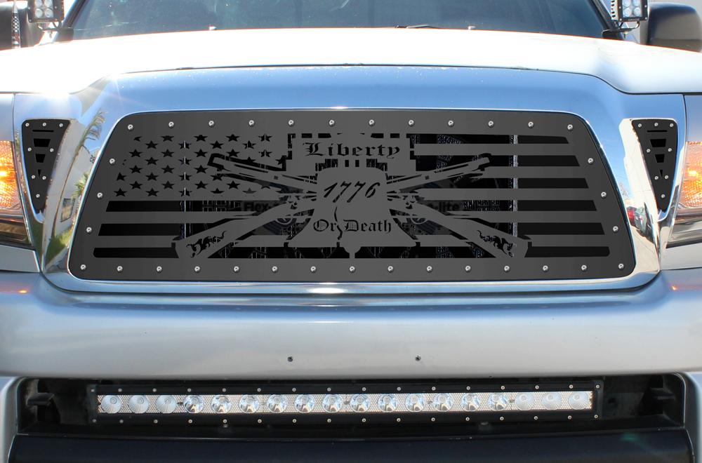 Toyota Tacoma Steel Grill ('05-'11) LIBERTY or DEATH - RacerX Customs | Truck Graphics, Grilles and Accessories