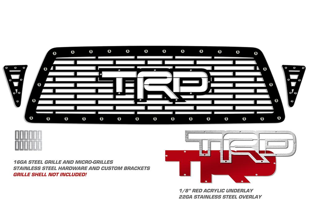 Toyota Tacoma Steel Grill ('05-'11) Red TRD - RacerX Customs | Truck Graphics, Grilles and Accessories