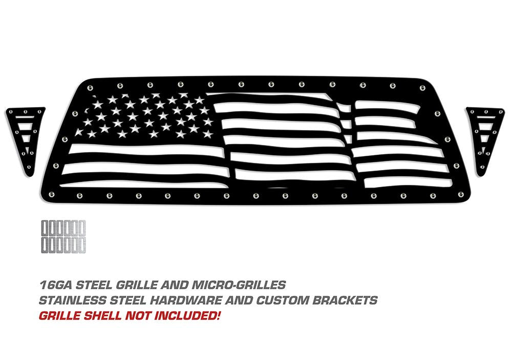 Toyota Tacoma Steel Grill ('05-'11) AMERICAN FLAG - RacerX Customs | Truck Graphics, Grilles and Accessories