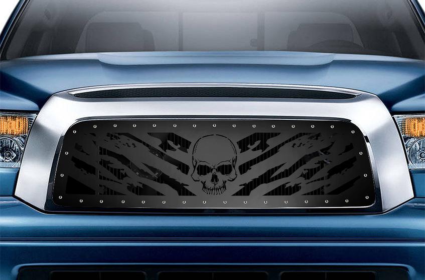 Toyota Tundra Grille ('07-'09) Black Steel, NIGHTMARE - RacerX Customs | Truck Graphics, Grilles and Accessories