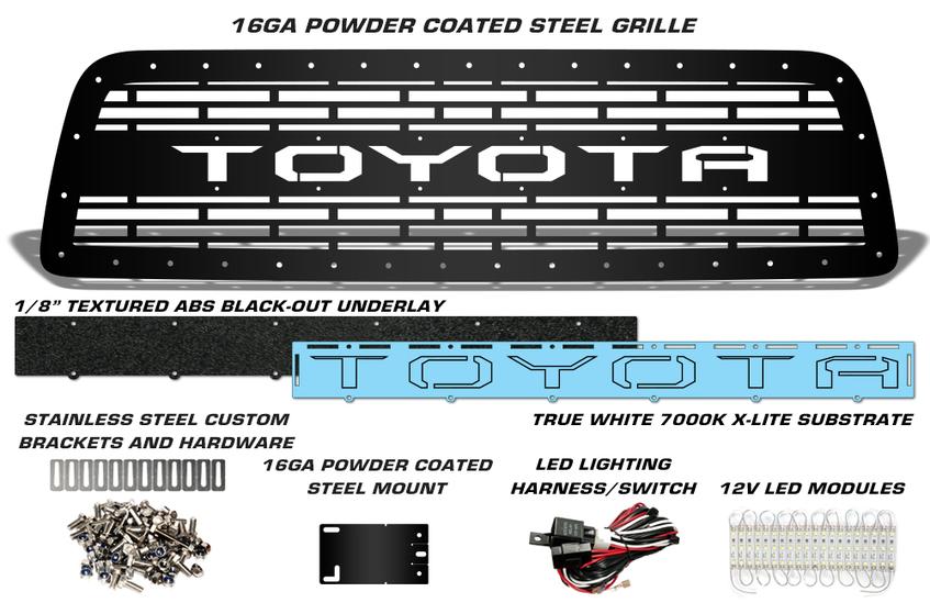 Toyota TUNDRA Grille ('07-'09) with LED X-Lite - TOYOTA Logo - RacerX Customs | Truck Graphics, Grilles and Accessories