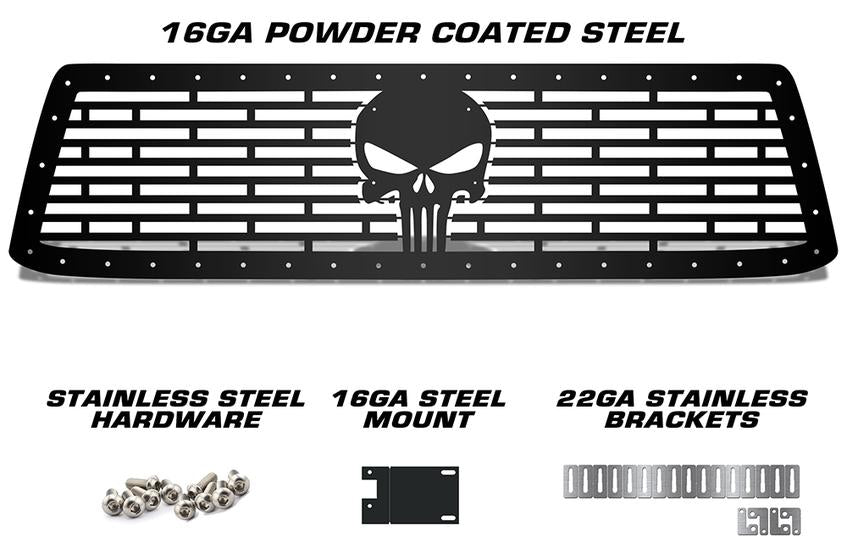 Toyota Tundra Grille ('10-'13) Black Steel - PUNISHER - RacerX Customs | Truck Graphics, Grilles and Accessories