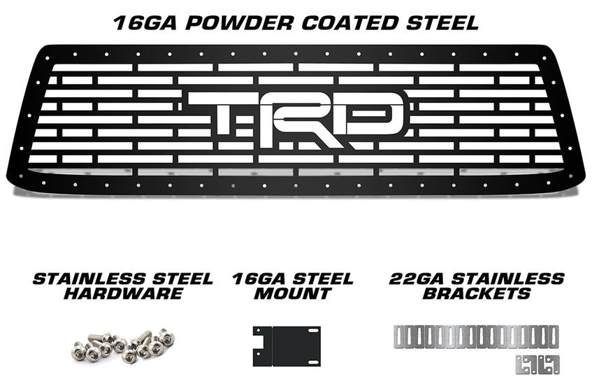 Toyota Tundra Grille ('10-'13) Black Steel TRD Logo - RacerX Customs | Truck Graphics, Grilles and Accessories