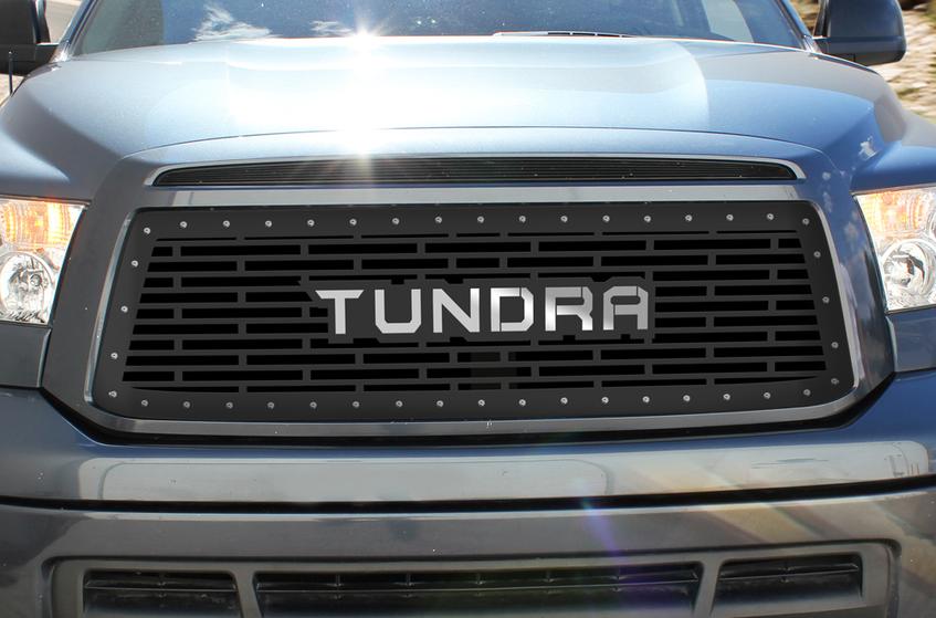 Toyota Tundra Grille ('10-'13) with Stainless Steel TUNDRA logo - RacerX Customs | Truck Graphics, Grilles and Accessories