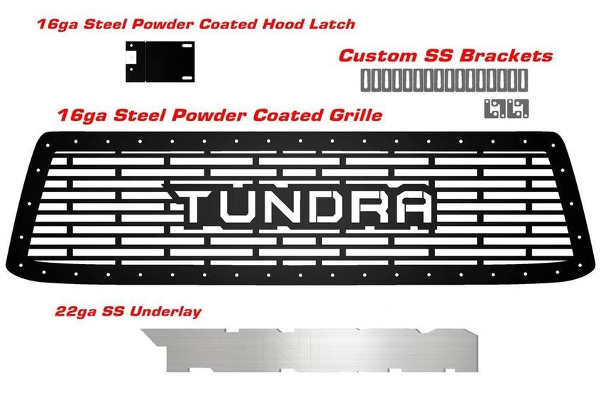 Toyota Tundra Grille ('10-'13) with Stainless Steel TUNDRA logo - RacerX Customs | Truck Graphics, Grilles and Accessories