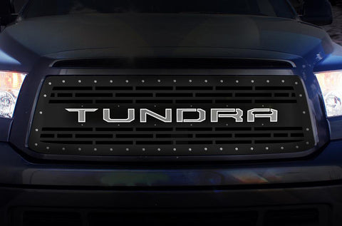 Toyota Tundra Grille ('10-'13) with LED X-Lite - TUNDRA Logo - RacerX Customs | Truck Graphics, Grilles and Accessories