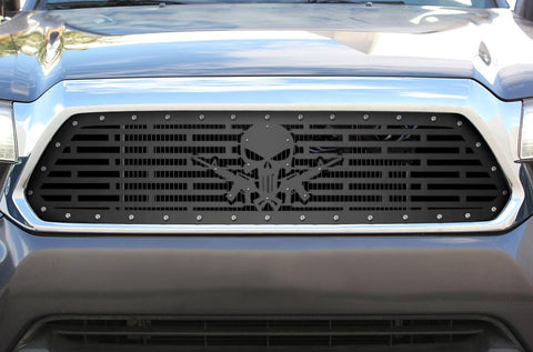 Toyota Tacoma Steel Grille ('12-'15) PUNISHER AR-15 - RacerX Customs | Truck Graphics, Grilles and Accessories