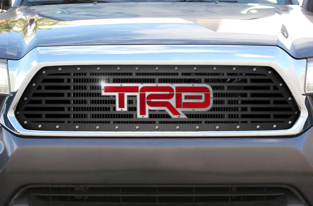 Toyota Tacoma Steel Grille ('12-'15) Red TRD - RacerX Customs | Truck Graphics, Grilles and Accessories
