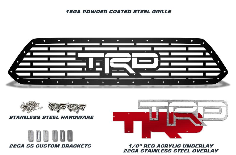 Toyota Tacoma Steel Grille ('12-'15) Red TRD - RacerX Customs | Truck Graphics, Grilles and Accessories