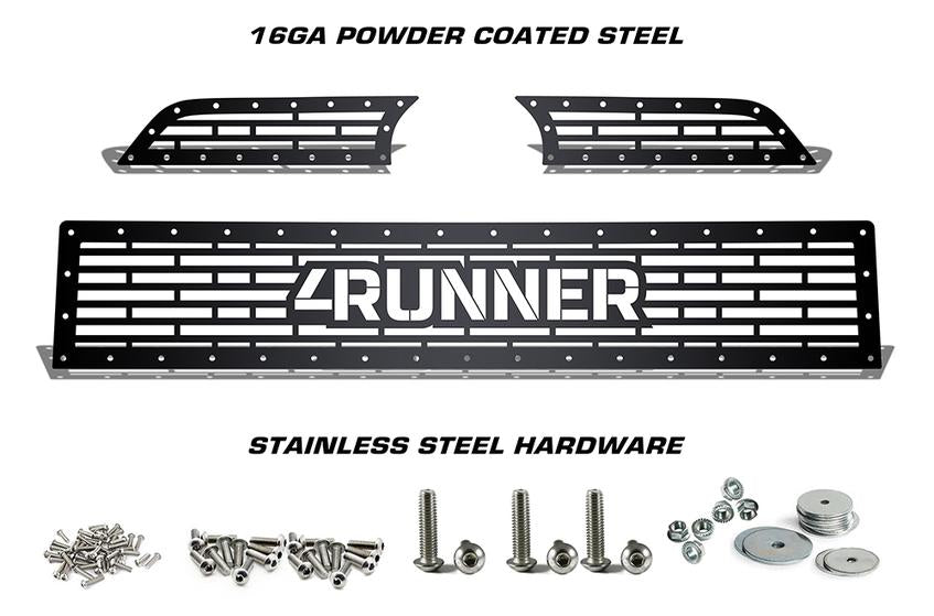 Toyota 4-Runner Steel Grille ('14-'17) 4RUNNER logo - RacerX Customs | Truck Graphics, Grilles and Accessories