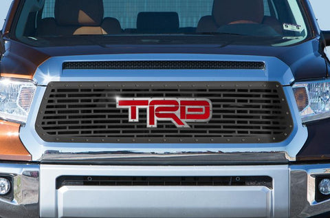 Toyota Tundra Grille ('14-'17) with Red & Silver TRD logo - RacerX Customs | Truck Graphics, Grilles and Accessories