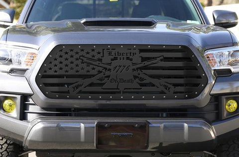 Toyota Tacoma Steel Grill ('16-'17) LIBERTY or DEATH - RacerX Customs | Truck Graphics, Grilles and Accessories