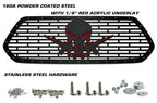 Toyota Tacoma Steel Grille ('16-'17) Red PUNISHER-AR15 - RacerX Customs | Truck Graphics, Grilles and Accessories