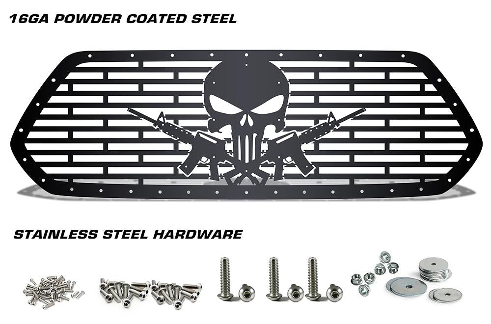Toyota Tacoma Steel Grille ('16-'17) PUNSHER-AR15 - RacerX Customs | Truck Graphics, Grilles and Accessories