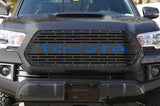 Toyota Tacoma Steel Grille ('16-'17) Blue TOYOTA v3 - RacerX Customs | Truck Graphics, Grilles and Accessories