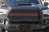 Toyota Tacoma Steel Grille ('16-'17) Red TOYOTA v3 - RacerX Customs | Truck Graphics, Grilles and Accessories