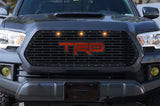 Toyota Tacoma Steel Grille ('16-'17) Red TRD Logo with LED Lights - RacerX Customs | Truck Graphics, Grilles and Accessories