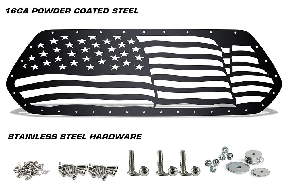 Toyota Tacoma Steel Grille ('16-'17) AMERICAN FLAG - RacerX Customs | Truck Graphics, Grilles and Accessories