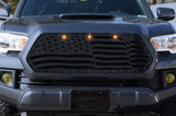 Toyota Tacoma Steel Grille ('16-'17) AMERICAN FLAG with LED Lights - RacerX Customs | Truck Graphics, Grilles and Accessories