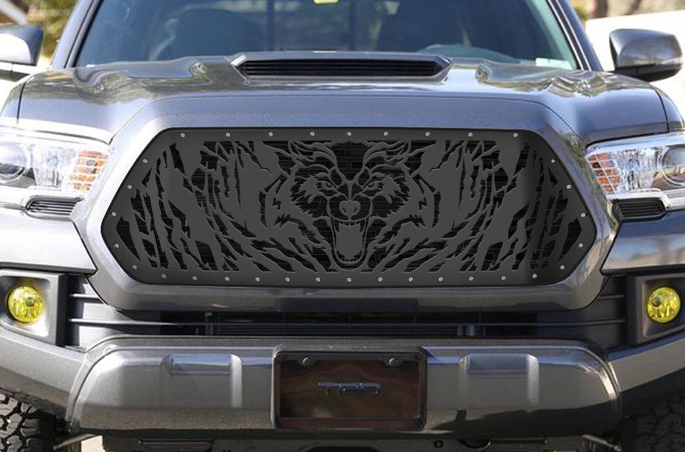 Toyota Tacoma Steel Grille ('16-'17) WOLF design - RacerX Customs | Truck Graphics, Grilles and Accessories