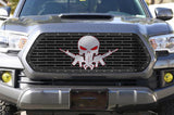 Toyota Tacoma Steel Grille ('16-'17) Silver & Red AR-15 PUNISHER - RacerX Customs | Truck Graphics, Grilles and Accessories