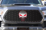 Toyota Tacoma Steel Grille ('16-'17) Silver & Red PUNISHER - RacerX Customs | Truck Graphics, Grilles and Accessories