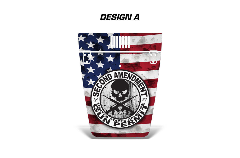 Jeep Wrangler Hood Graphics (1999-2006) 2ND AMENDMENT - RacerX Customs