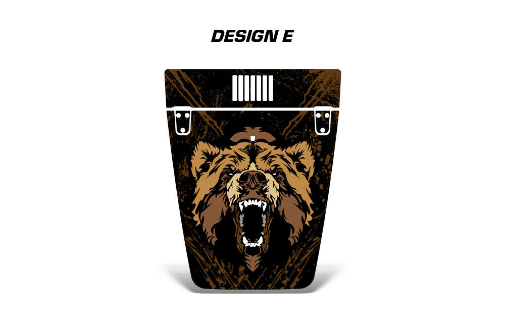Jeep Wrangler Hood Graphics (1999-2006) GRIZZLY - RacerX Customs