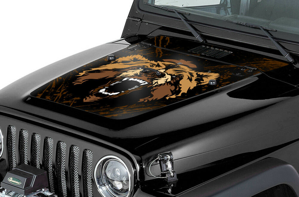 Jeep Wrangler Hood Graphics (1999-2006) GRIZZLY - RacerX Customs