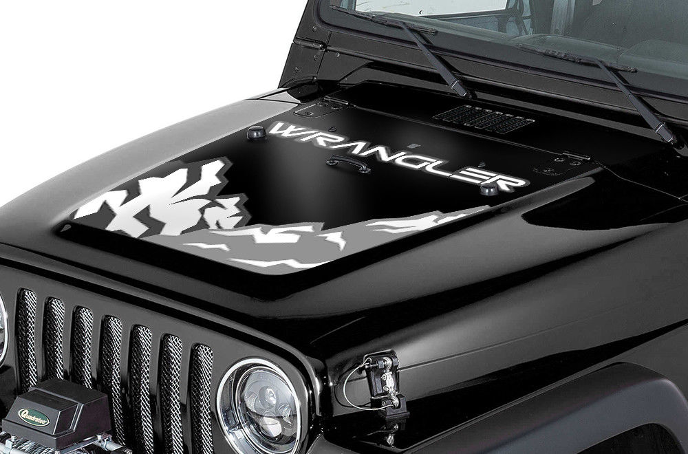 Jeep Wrangler Hood Graphics (1999-2006) MOUNTAINS - RacerX Customs