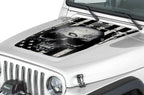 Jeep Wrangler Hood Graphics (1999-2006) SUBDUED SKULL - RacerX Customs