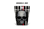 Jeep Wrangler Hood Graphics (1999-2006) THIN RED LINE SKULL - RacerX Customs