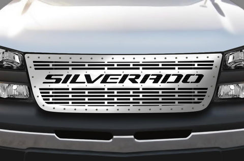 Chevy 1500/2500 Stainless Steel Grille ('03-'07) SILVERADO - RacerX Customs | Truck Graphics, Grilles and Accessories