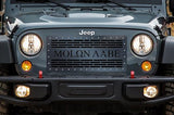 Jeep Wrangler Grille ('07-'16) Black Steel - MOLON LABE - RacerX Customs | Truck Graphics, Grilles and Accessories