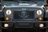 Jeep Wrangler Grille ('07-'16) Black Steel - AR-15 PUNISHER - RacerX Customs | Truck Graphics, Grilles and Accessories