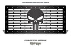 Jeep Wrangler Grille ('07-'16) Black Steel - PUNISHER - RacerX Customs | Truck Graphics, Grilles and Accessories