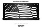 Jeep Wrangler Grille ('07-'16) Black Steel - AMERICAN FLAG - RacerX Customs | Truck Graphics, Grilles and Accessories
