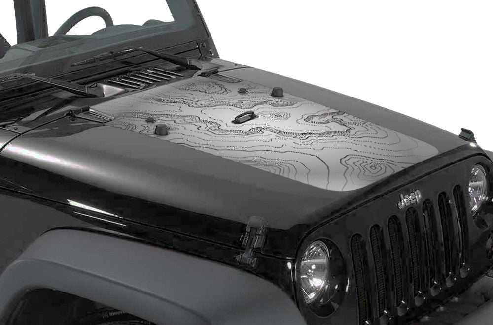 Jeep Wrangler Hood Graphics (2007-2018) MAP - RacerX Customs