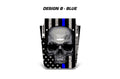 Jeep Wrangler Hood Graphics (2007-2018) THIN BLUE LINE SKULL - RacerX Customs