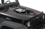 Jeep Wrangler Hood Graphics (2007-2018) THIN ORANGE LINE SKULL - RacerX Customs
