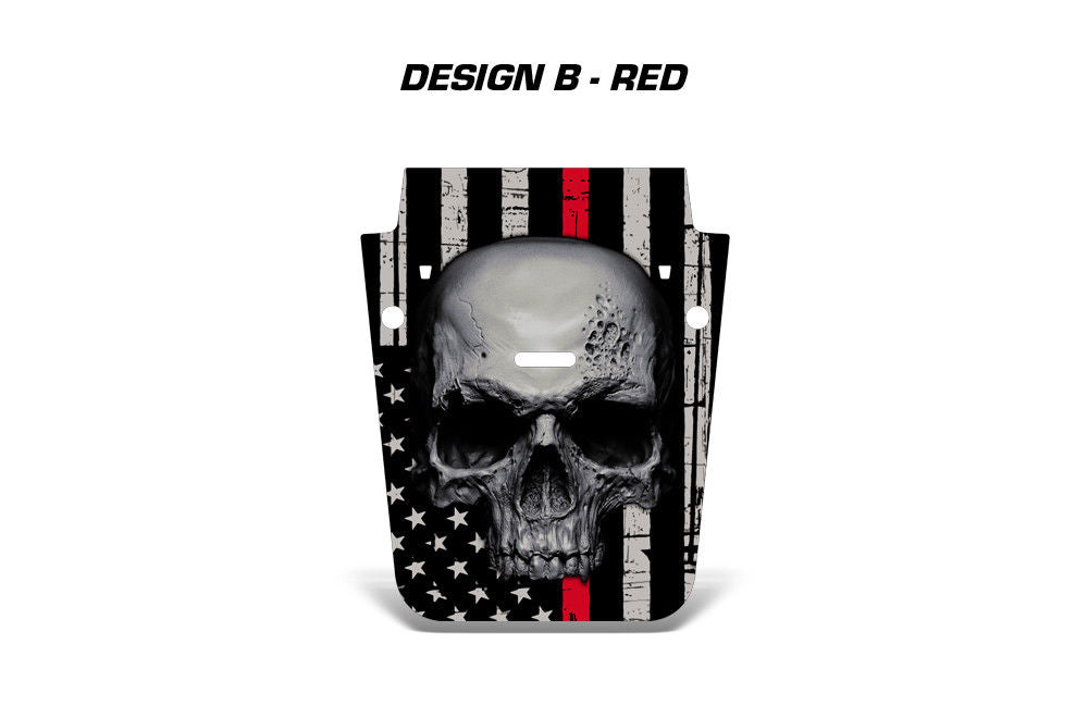 Jeep Wrangler Hood Graphics (2007-2018) THIN RED LINE SKULL - RacerX Customs
