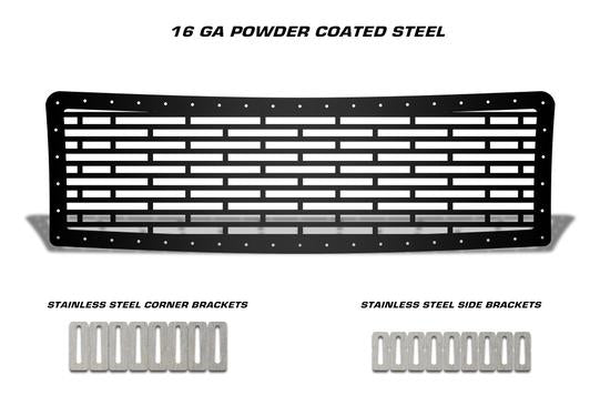 Ford F150 Lariat Black Steel Grille ('09-'12) BRICK Pattern - RacerX Customs | Truck Graphics, Grilles and Accessories
