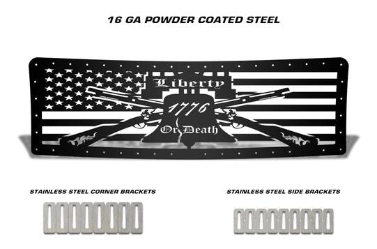 Ford F150 Lariat Black Steel Grille ('09-'12) LIBERTY or DEATH - RacerX Customs | Truck Graphics, Grilles and Accessories