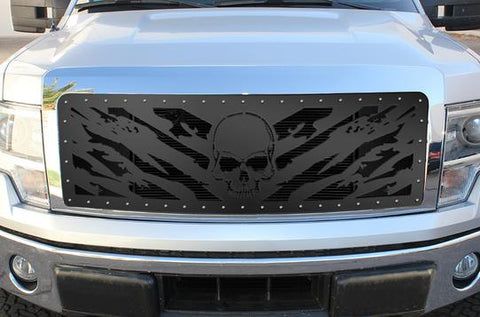 Ford F150 Lariat Black Steel Grille ('09-'12) NIGHTMARE - RacerX Customs | Truck Graphics, Grilles and Accessories