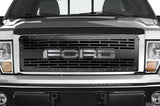 Ford F150 Steel Grille ('09-'14) Silver FORD Logo - RacerX Customs | Truck Graphics, Grilles and Accessories