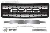 Ford F150 Steel Grille ('09-'14) Silver FORD Logo - RacerX Customs | Truck Graphics, Grilles and Accessories