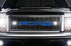 Ford F150 Grille ('09-'14) Blue FORD with LED Light Pods - RacerX Customs