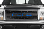 Ford F150 Steel Grille ('09-'14) Blue FORD Logo - RacerX Customs