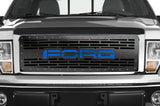 Ford F150 Steel Grille ('09-'14) Blue FORD Logo - RacerX Customs